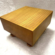Vintage Japanese Goban with Legs GO Game Wooden Go Board  w/cover #906
