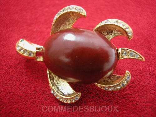 Broche vintage tortue mer - tortue,