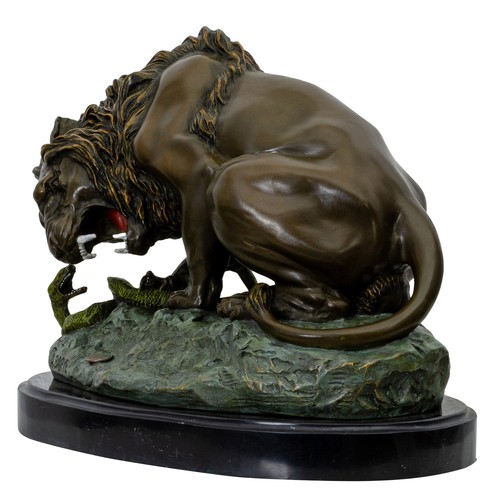 Statue bronze lion - bronze,