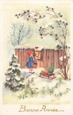 ILLUSTRATED CP sequins happy new year little girl beanie letterbox sledge 52756