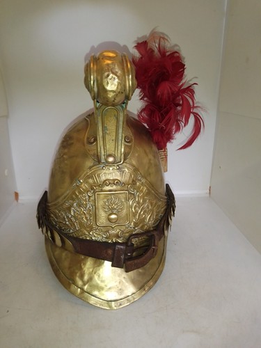 Ancien casque pompier - casque, de