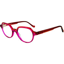 Tete A Lunettes 30+13=43 Girls Plastic Eyeglass Frame 1031 Orange Fuchsia 45-17