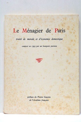 Livre ancien ménagier de - ancien, le