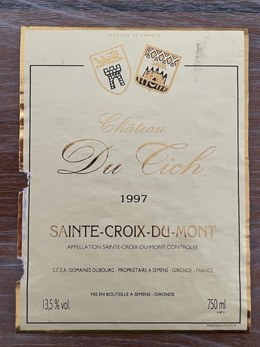 étiquette château tich - Étiquette,