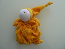 47. DOUDOU SEMI PLAT DIFRAX LUTIN JAUNE BLANC BONNET EXCELLENT ETAT