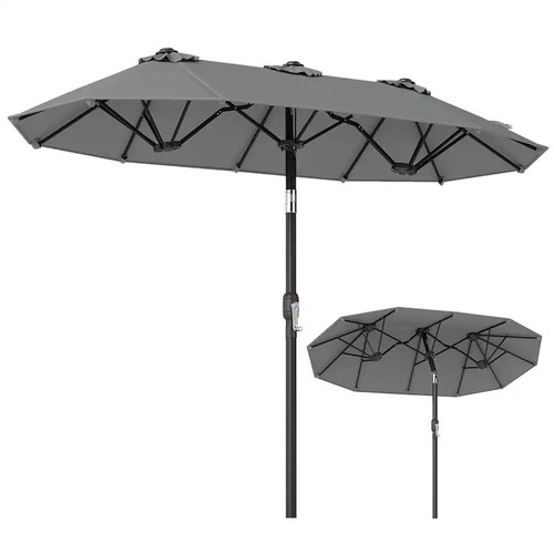 Parasol double avec - , manivelle