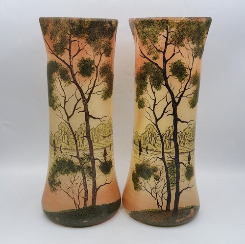Paire vases verre soufflé - paire,