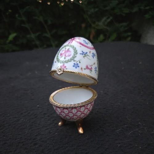 Oeuf porcelaine pilulier - oeuf,