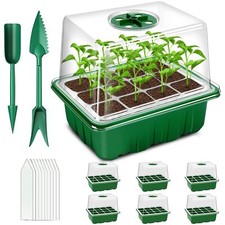 Mini Serre pour Plantes 6 Pièces 72 Cellules Intérieure Plateau Semis Plateau...