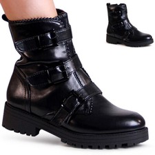 Bottes Biker À Talon Pour