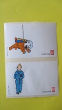 Board of 2 stickers TINTIN and MILOU de LU 1994 (Moon lens)