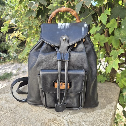 Gucci bamboo sac dos cuir - gucci, à