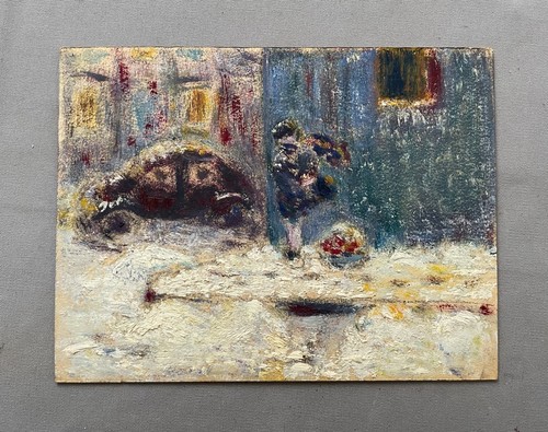 Rue animée huile sur - rue,