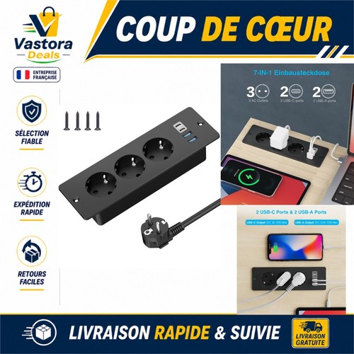 Multiprise encastrable 1 - multiprise, en