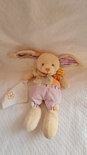 Doudou peluche lapin mouchoir - peluche,