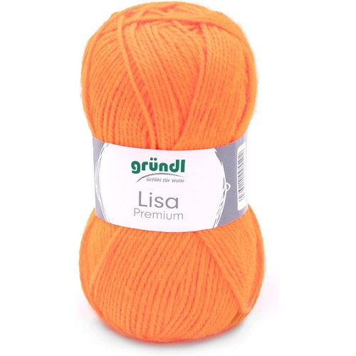 Pelote laine orange fluo - de,
