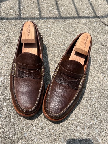 Yuketen brown grain leather - grain,