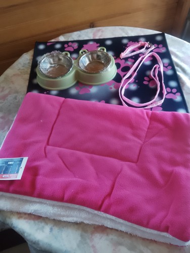 Lot pour chien tapis - ,, laisse