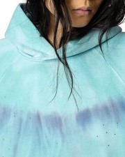 ZADIG & VOLTAIRE GEORGY HOODIE SWEATER TIE AND DYE BLUE  PINK M Strass Val 350 €