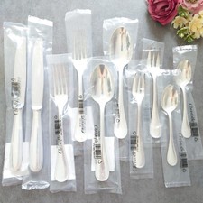 Christofle Perles Silverplate Flatware Standard Knife Fork Spoon 10pcs Brand New