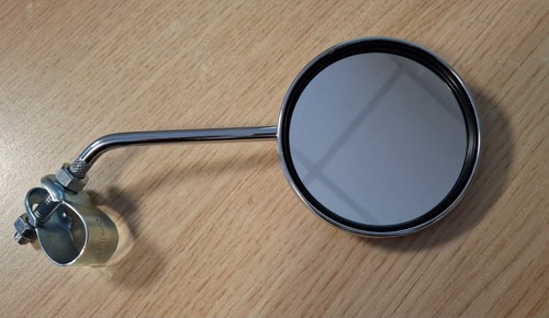 Mini rétroviseur rond - rond, chromé