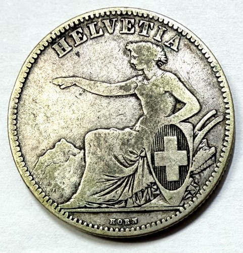 Pièce francs 1862 suisse - francs,