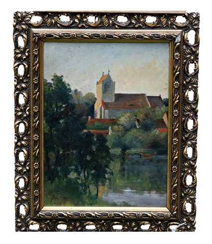 Huile sur toile signée 1911 - huile,