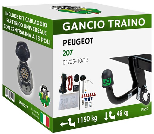 Attelage fixe pour peugeot 207 - attelage,