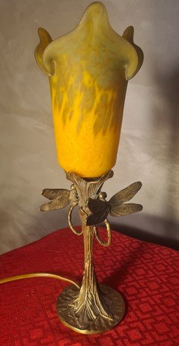 Lampe art nouveau bronze - lampe,
