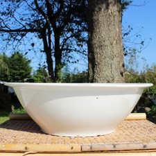 Creil et Montereau Off White Shabby Earthenware Toilet Basin