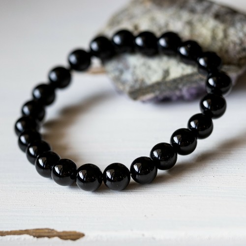 Bracelet onyx noir - noir, perles