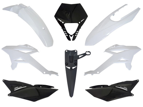 Kit carénages noir blanc - 8,