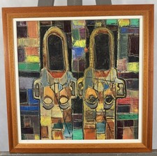 Huile sur toile : Art moderne dans l'esprit de Roger BISSIERE