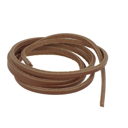 Lacet cuir carré - en, largeur