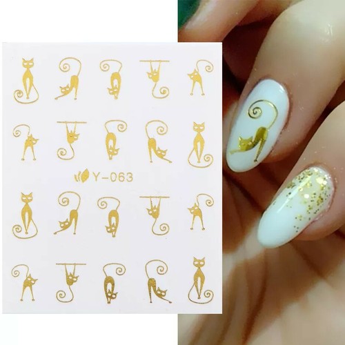 Stickers chat pour ongles - stickers,