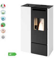 Poêle à granulés Slim 11 KW chauffage à granulés avec télécommande poêle à gr...