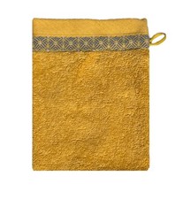 Gant de toilette jaune à