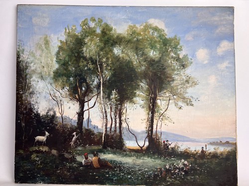 Huile sur toile paysage - paysage, animÉ