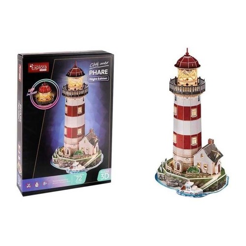 Puzzle lumineux phare - -,