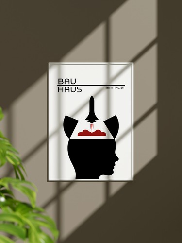 Affiche bauhaus minimaliste - affiche,