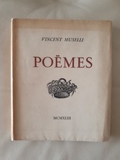 Vincent MUSELLI POEMES 1/50 ex de tête sur pur fil Lafuma EO Jean-Renard 1943