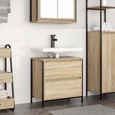 Meuble de salle de bain lavabo et tiroirs chêne sonoma vidaXL
