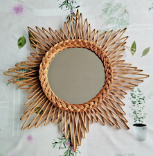 Miroir en rotin en forme