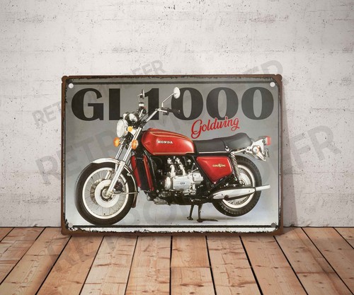 Plaque métal vintage - honda, gl