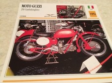 Carte moto Moto Guzzi 250 Gambalunghino 1951 collection Atlas motorcycle Italie