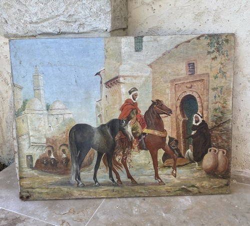 Ancienne huile sur toile - ancienne,