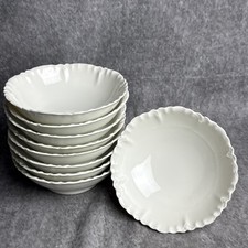 Haviland Ranson All White Oatmeal Bowl Set Of 9 - 6” Fruit