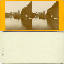 Stereo, Netherlands, Dordrecht Vintage Albumen Stereo Card Albumen Print 8.5