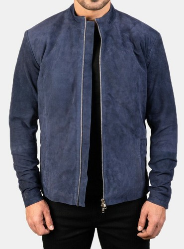 Homme bleu daim cuir - bleu,
