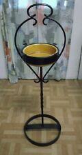 Vintage 50S 60S Cast Iron Ceramic Stand Ashtray